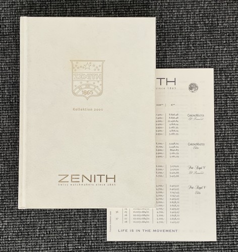 Zenith orologi katalog 2001 - katalog,